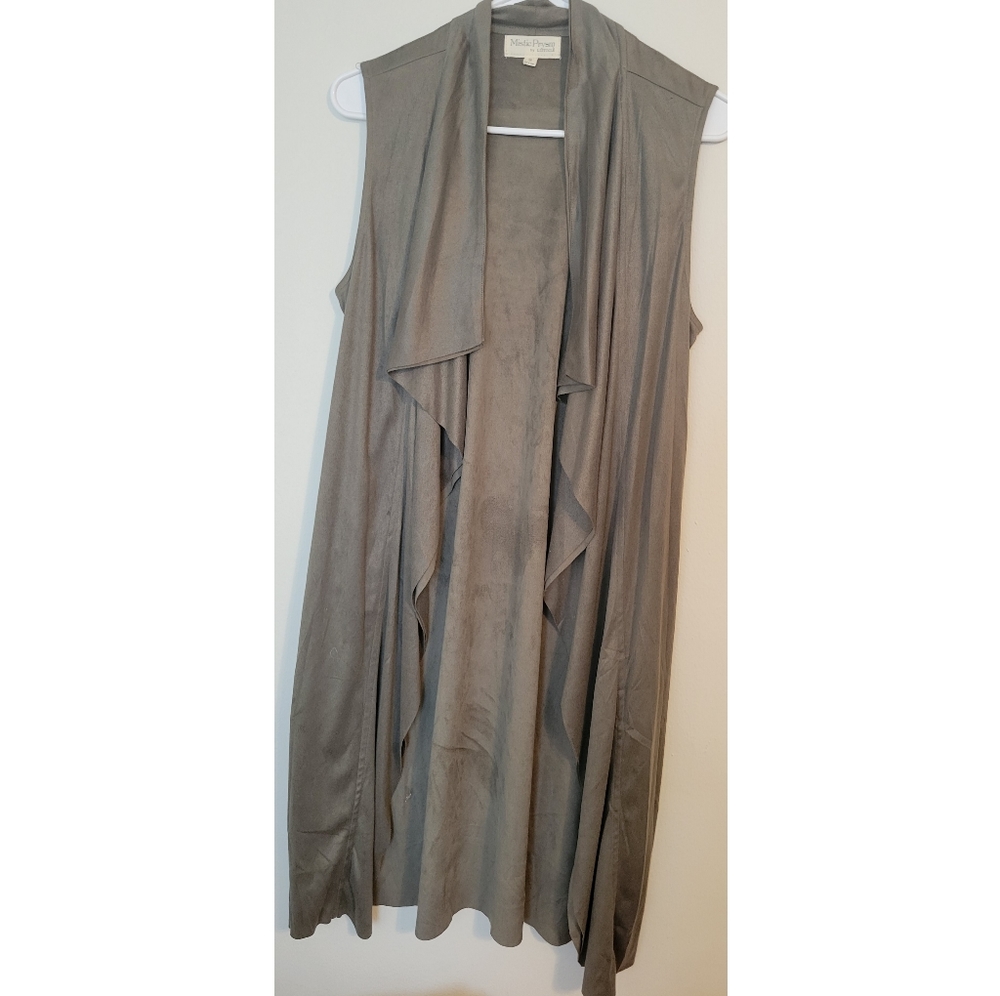 Earthy Green Flowing Vest